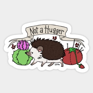 Not A Hugger - Antisocial Hedgehog Sticker